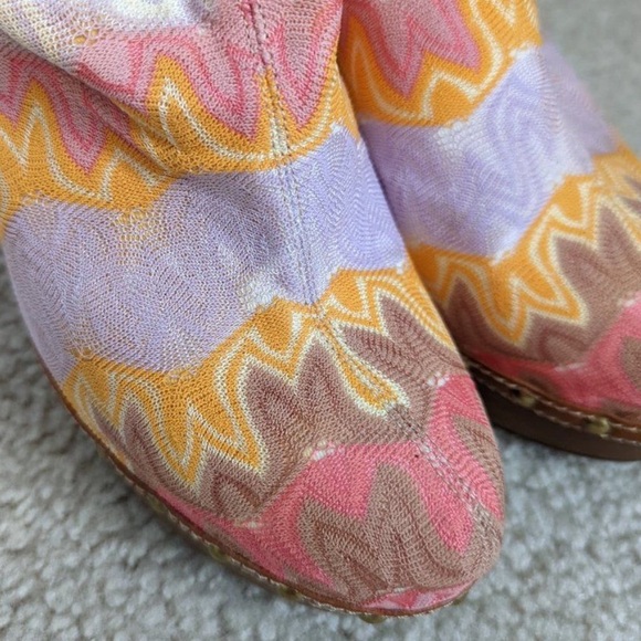 Missoni Slip On Platform Studded Wood Clog Heel - Picture 4 of 5